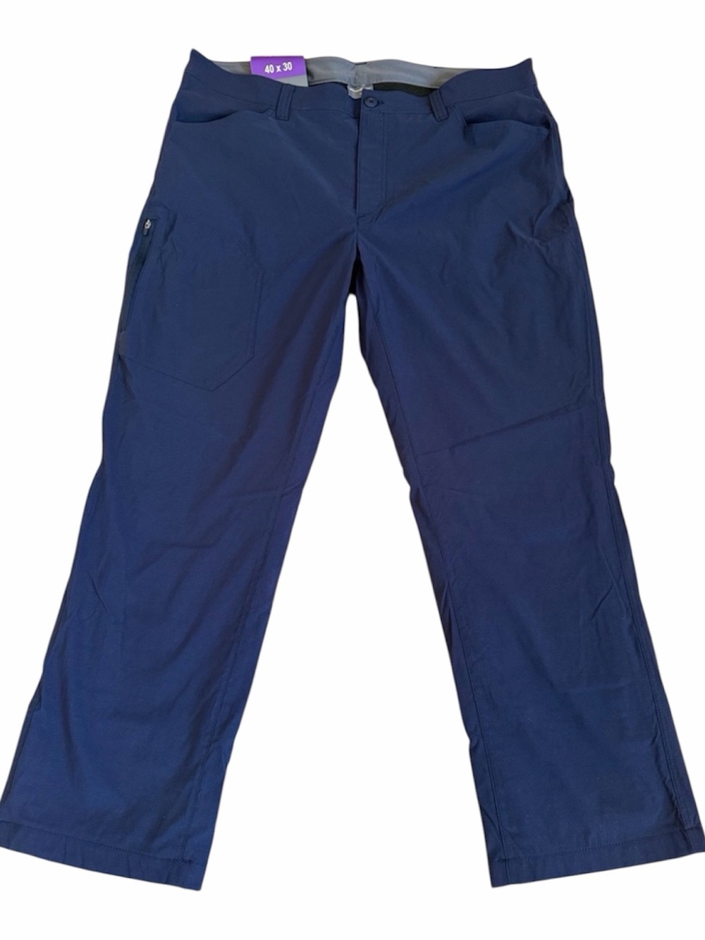 Eddie Bauer Fleece Lined Tech Pants in Dark Blue. Size 40 x 30
